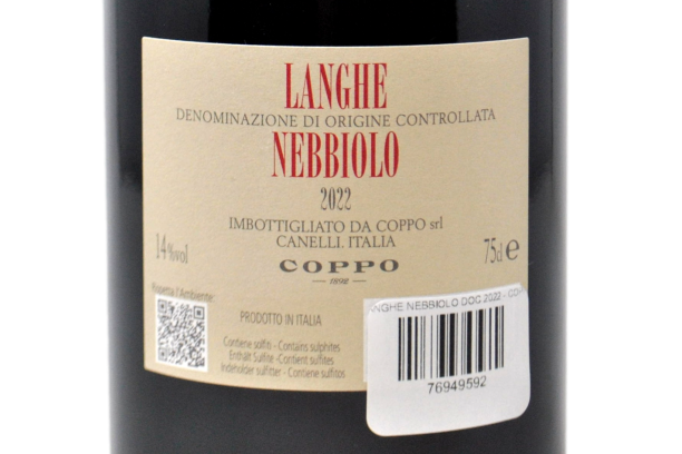 LANGHE NEBBIOLO DOC 2022 - COPPO