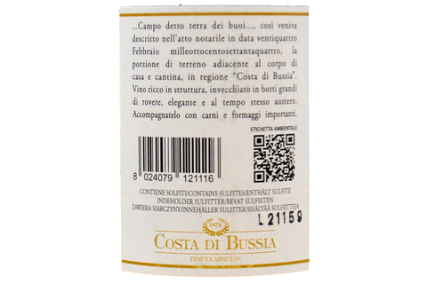BAROLO BUSSIA DOCG "VIGNA CAMPO DEI BUOI" 2017 - COSTA DI BUSSIA - TENUTA ARNULFO