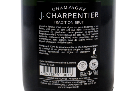 CHAMPAGNE BRUT BLANC DE MEUNIER "TRADITION" - J. CHARPENTIER