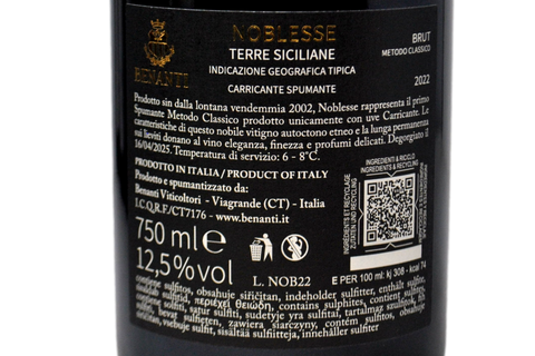 BRUT MÉTHODE CLASSIQUE "NOBLESSE" - BENANTI