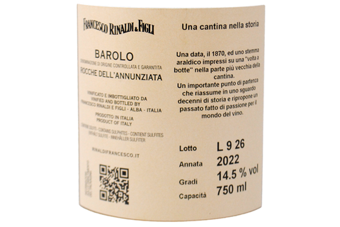 BAROLO DOCG "BRUNATE" 2017 - FRANCESCO RINALDI &amp; SONS