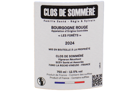 BOURGOGNE ROUGE "LES FORÊTS" 2024 - CLOS DE SOMMÉRÉ