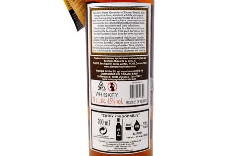MEXICAN WHISKEY SINGLE BARREL MADE WITH NATIVE OAXACAN YELLOW CORN - SIERRA NORTE