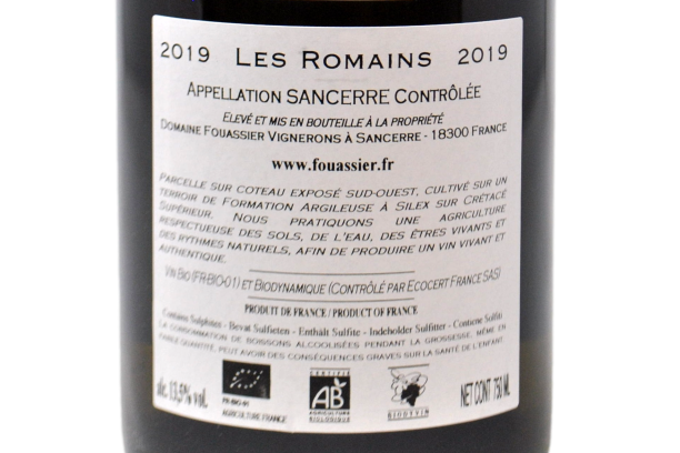 SANCERRE BLANC "LES ROMAINS" 2019 - DOMAINE FOUASSIER
