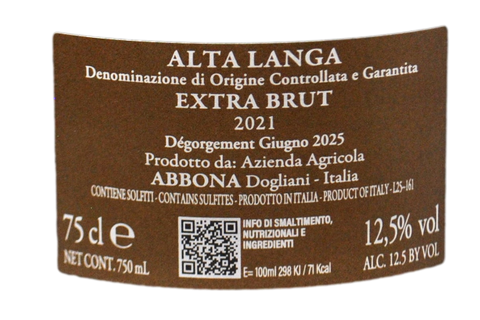 ALTA LANGA DOCG EXTRA BRUT 2021 - MARZIANO ABBONA