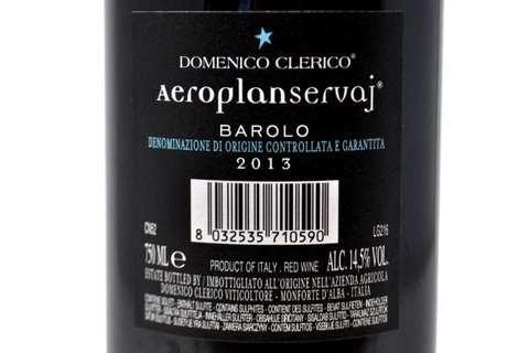 BAROLO DEL COMUNE DI SERRALUNGA D'ALBA DOCG "AEROPLANSERVAJ" 2013 ETICHETTA "AQUILONI" - DOMENICO CLERICO