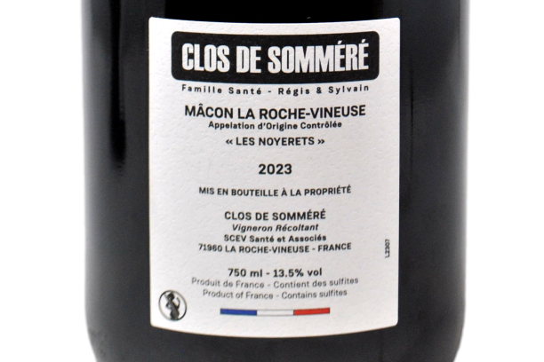 MÂCON LA ROCHE-VINEUSE "LES NOYERETS" 2023 - CLOS DE SOMMÉRÉ