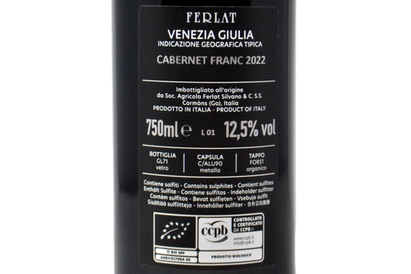 VENEZIA GIULIA ROSSO IGT CABERNET FRANC BIO 2022 - FERLAT