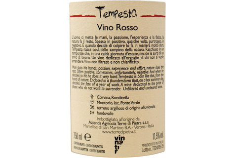 ROSSO VERONESE IGT "PICCOLA PESTE" 2021 - AZENDA AGRICOLA TERRE DI PIETRA