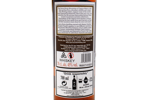 MEXICAN WHISKEY SINGLE BARREL MADE WITH NATIVE OAXACAN PURPLE CORN - SIERRA NORTE