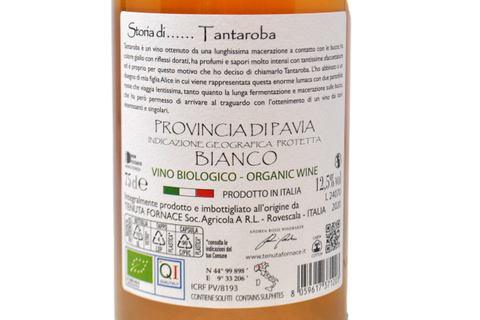 PROVINCIA DI PAVIA IGP BIANCO "TANTAROBA" 2020 - TENUTA FORNACE