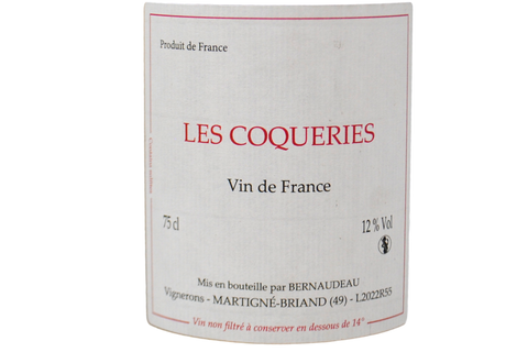 VIN DE FRANCE "LES COQUERIES" 2022 - DOMAINE STEPHANE BERNAUDEAU