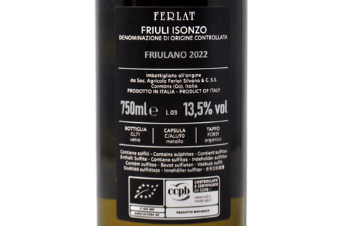 FRIULANO FRIULI ISONZO DOC BIO 2022 - FERLAT