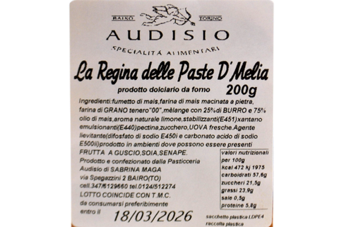 LA REGINA DELLE PASTE DI MELIGA (200 g) - AUDISIO
