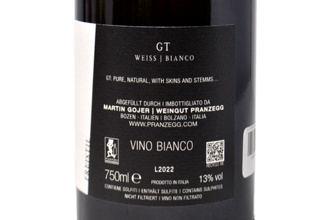 ALTO ADIGE BIANCO "GT" (100% GEWURZTRAMINER) 2022 - WEINGUT PRANZEGG