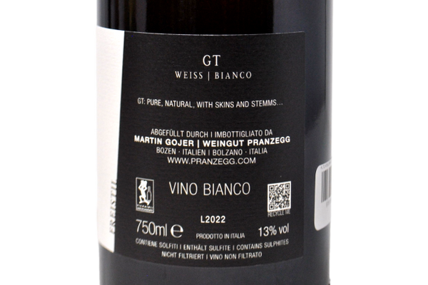 ALTO ADIGE BIANCO "GT" (100% GEWURZTRAMINER) 2022 - WEINGUT PRANZEGG