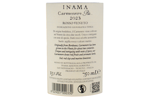 VENETO ROSSO IGT "CARMENERE PIÙ" 2023 - INAMA