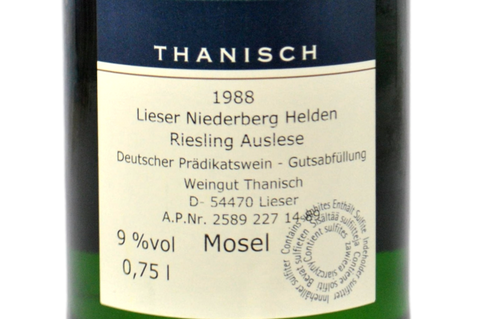 RIESLING AUSLESE LIESER NIEDERBERG HELDEN 1988 - WEINGUT THANISCH
