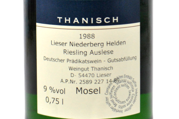 RIESLING AUSLESE LIESER NIEDERBERG HELDEN 1988 - WEINGUT THANISCH