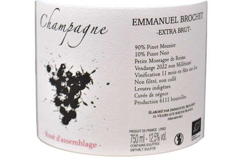 CHAMPAGNE EXTRA BRUT BIO ROSÉ D'ASSEMBLAGE PETITE MONTAGNE DE REIMS - EMMANUEL BROCHET