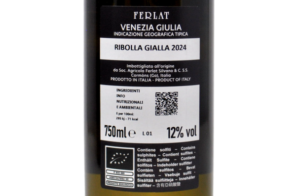 VENEZIA GIULIA IGT RIBOLLA GIALLA BIO 2024 - FERLAT