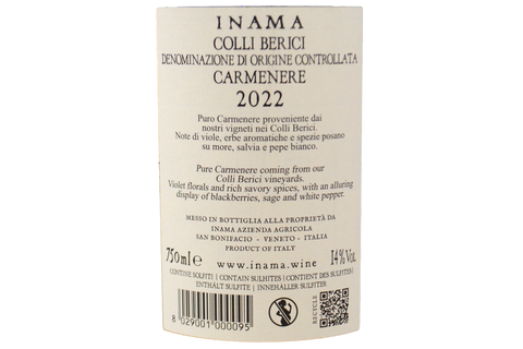 COLLI BERICI CARMENERE DOC "CARMINIUM" 2022 - INAMA
