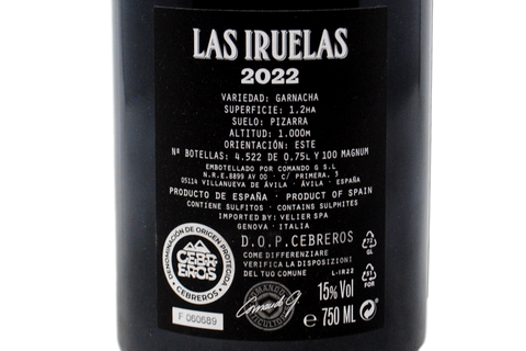 VINO DE PARCELA "LAS IRUELAS" 2022 - COMANDO G