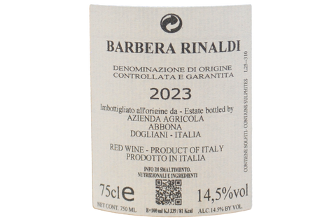 BARBERA D'ALBA DOC "RINALDI" 2023 - MARZIANO ABBONA