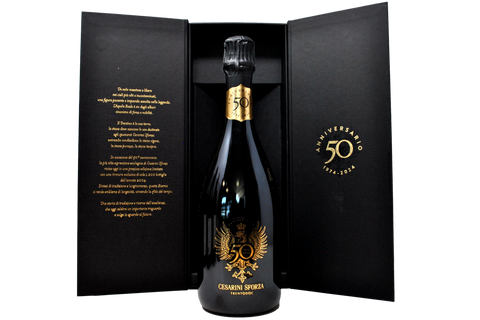 TRENTO DOC BRUT "AQUILA REALE 50° ANNIVERSARIO" RISERVA 2004 (COFANETTO) - CESARINI SFORZA (1200 BOTTIGLIE PRODOTTE)