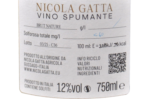 VINO SPUMANTE BLANC DE BLANCS NATURE 50 LUNE - NICOLA GATTA