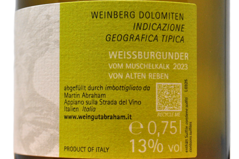 VIGNOBLES DES DOLOMITES IGT SAUVIGNON "FUME" 2020 - WEINGUT ABRAHAM