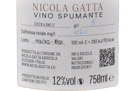 VINO SPUMANTE EXTRA BRUT "QUATTROCENTO" 40 LUNE - NICOLA GATTA