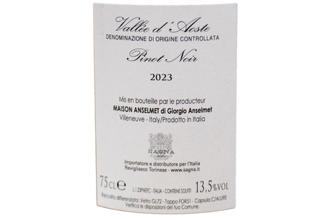 VALLEE D'AOSTE PINOT NOIR DOC "TRADITION" 2023 - ANSELMET