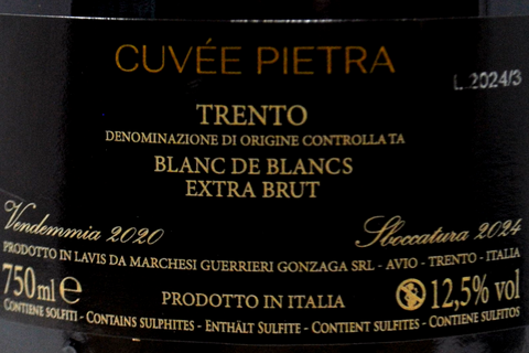 TRENTO DOC BRUT BLANC DE BLANCS "CUVEE PIETRA" 2020 - TENUTA SAN LEONARDO