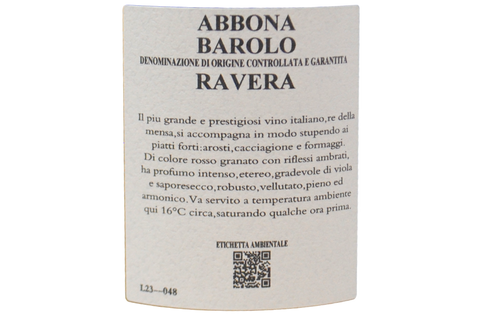 BAROLO DOCG "RAVERA" 2011 - MARZIANO ABONNEZ-VOUS