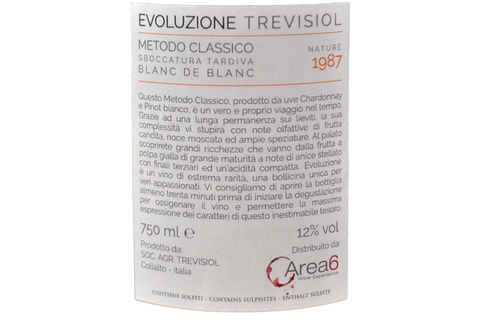 METODO CLASSICO SBOCCATURA TARDIVA NATURE BLANC DE BANC "EVOLUZIONE" 1987 - TREVISIOL