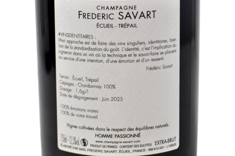 CHAMPAGNE BLANC DE BLANCS EXTRA BRUT PREMIER CRU ÉCUEIL-TRÉPAIL - FREDERIC SAVART