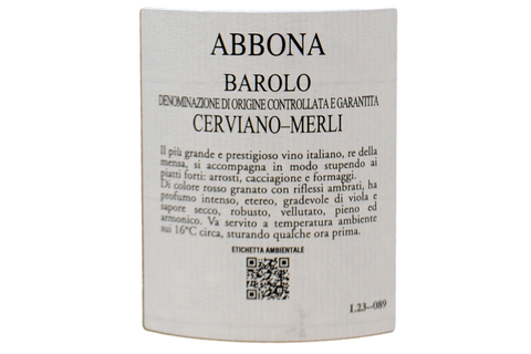 BAROLO DOCG "CERVIANO-MERLI" 2016 - Marziano