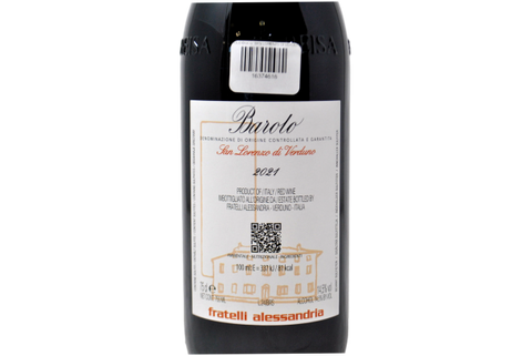 BAROLO DOCG "SAN LORENZO DI VERDUNO" 2021 - FRATELLI ALESSANDRIA
