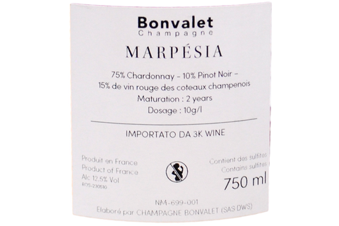 CHAMPAGNE BRUT ROSÉ "MARPESIA" - BONVALET CHAMPAGNE