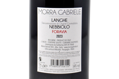 LANGHE NEBBIOLO DOC "FORAVIA" 2023 - MORRA GABRIELE