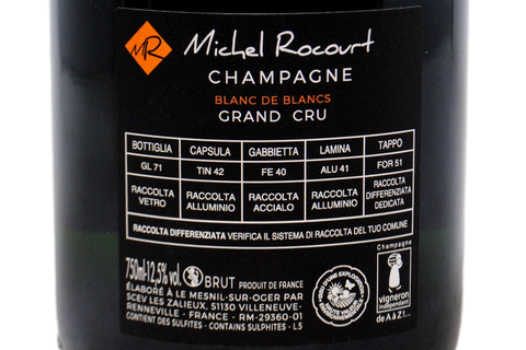 CHAMPAGNE BRUT BLANC DE BLANCS GRAND CRU - MICHEL ROCOURT
