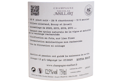 CHAMPAGNE PREMIER CRU EXTRA BRUT "PLATINE" - NICOLAS MAILLART