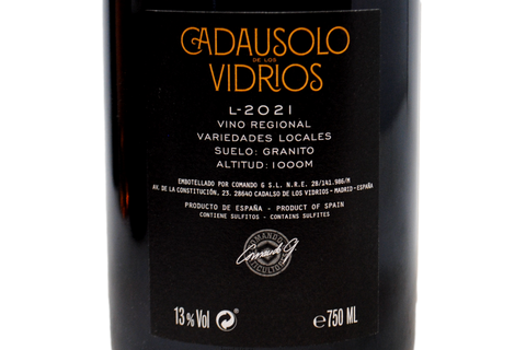 VINO REGIONAL "CADAUSOLO DE LOS VIDRIOS" 2021 - COMANDO G