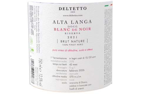 ALTA LANGA DOCG BLANC DE NOIRS RISERVA BRUT NATURE "570 M" 2021 - DELTETTO