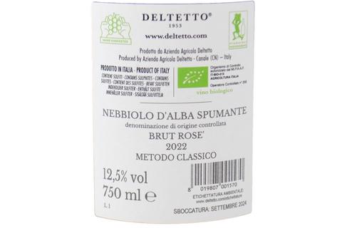METODO CLASSICO NEBBIOLO D'ALBA DOC BRUT ROSÉ DE NOIRS 2022 - DELTETTO