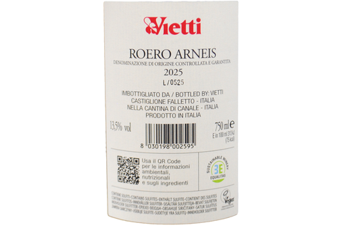 ROERO ARNEIS DOCG 2025 - VIETTI