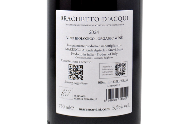 BRACHETTO D'ACQUI DOCG "PINETO" BIO 2024 - MARENCO
