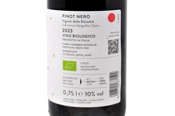 VIGNETI DELLE DOLOMITI IGT PINOT NERO BIO "LOUIS 55" 2023 - DORNACH - PATRICK UCCELLI