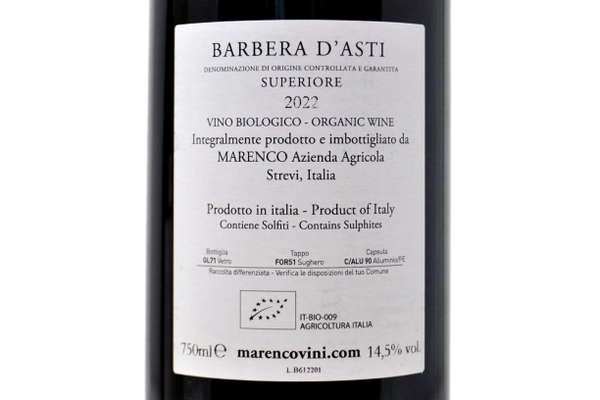 BARBERA D'ASTI SUPERIORE DOCG "CIRESA" BIO 2022 - MARENCO
